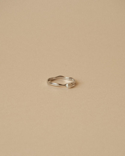 Silhouette Pearl Ring / White Gold Antonella Vermont